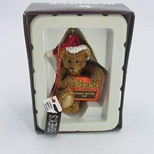Kurt Adler Reese's Peanut Butter Cup Teddy Bear Christmas Ornament 1998 Hershey
